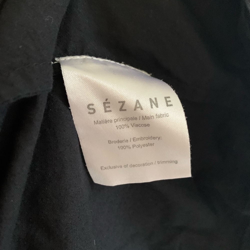 Sezane Black Dress with Colorful Embroidery - Picture 4 of 4